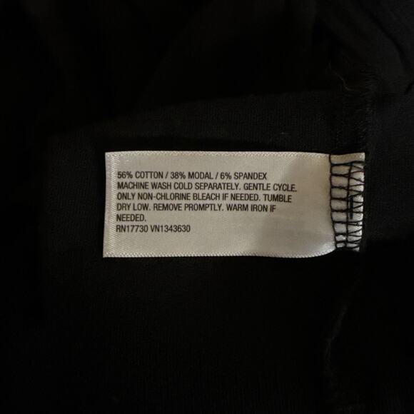 A New Day Women Short Sleeve Soft Stretch Modal Tie Side Mini Dress Size L Black - Picture 7 of 7